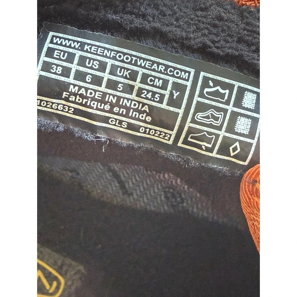 KEEN Kids Howser II Waterproof Chukka Boots Orange Carpet Black 1026632 6Y EU 38